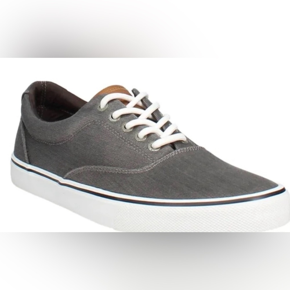 Izod Men's Canvas Shoes Rangley Memory Foam Comfort Lace Up Gray Quick Ship